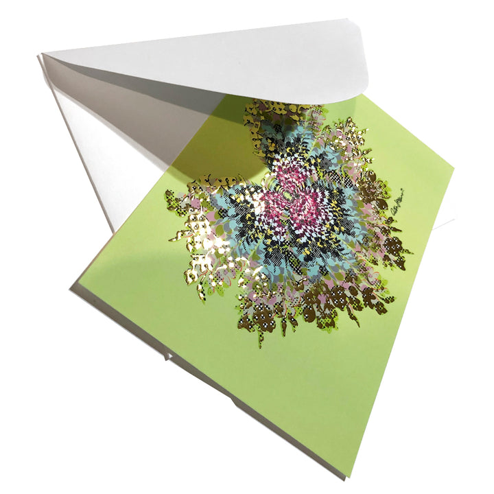 Butterfly Kiss - Art Postcards (gold foil)