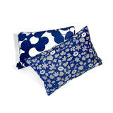 Field of Kisses (blue/silver) - Dots (blue) cushion cover - shop.reettahiltunen.com