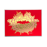 Air-Kiss art postcard (red-foil) - shop.reettahiltunen.com