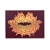 Air-Kiss art postcard (mulberry-foil) - shop.reettahiltunen.com