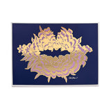 Air-Kiss art postcard (purple-foil) - shop.reettahiltunen.com