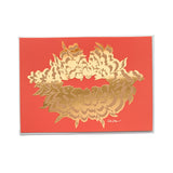 Air-Kiss art postcard (sunrise-foil) - shop.reettahiltunen.com