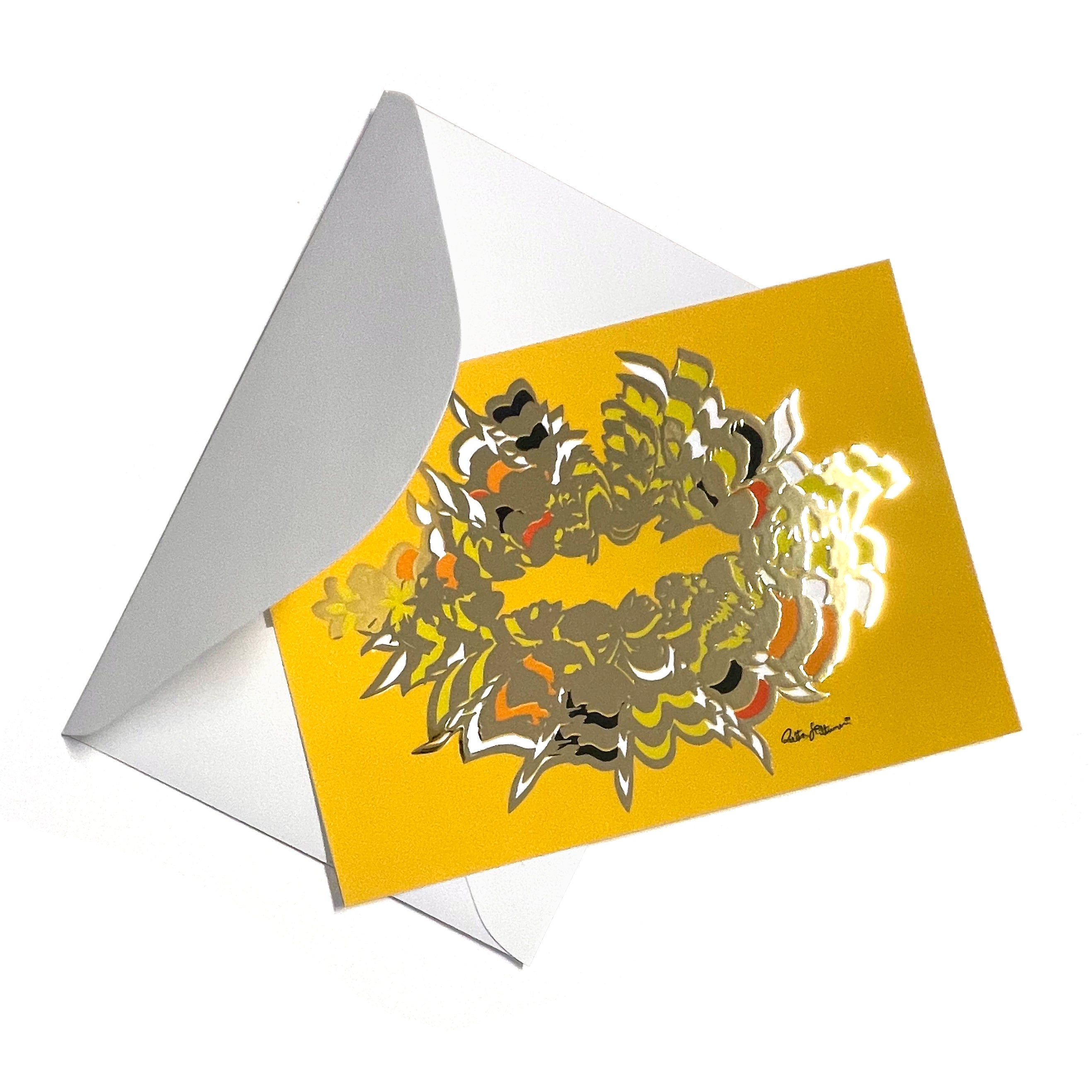 Bee's Kiss -  art postcard - shop.reettahiltunen.com