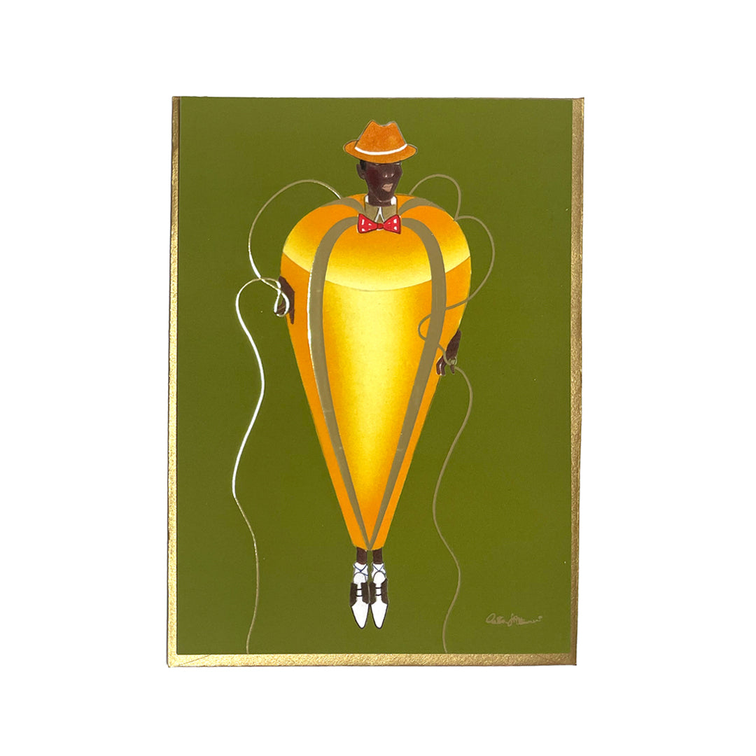 Golden Beautiful - art postcard - shop.reettahiltunen.com