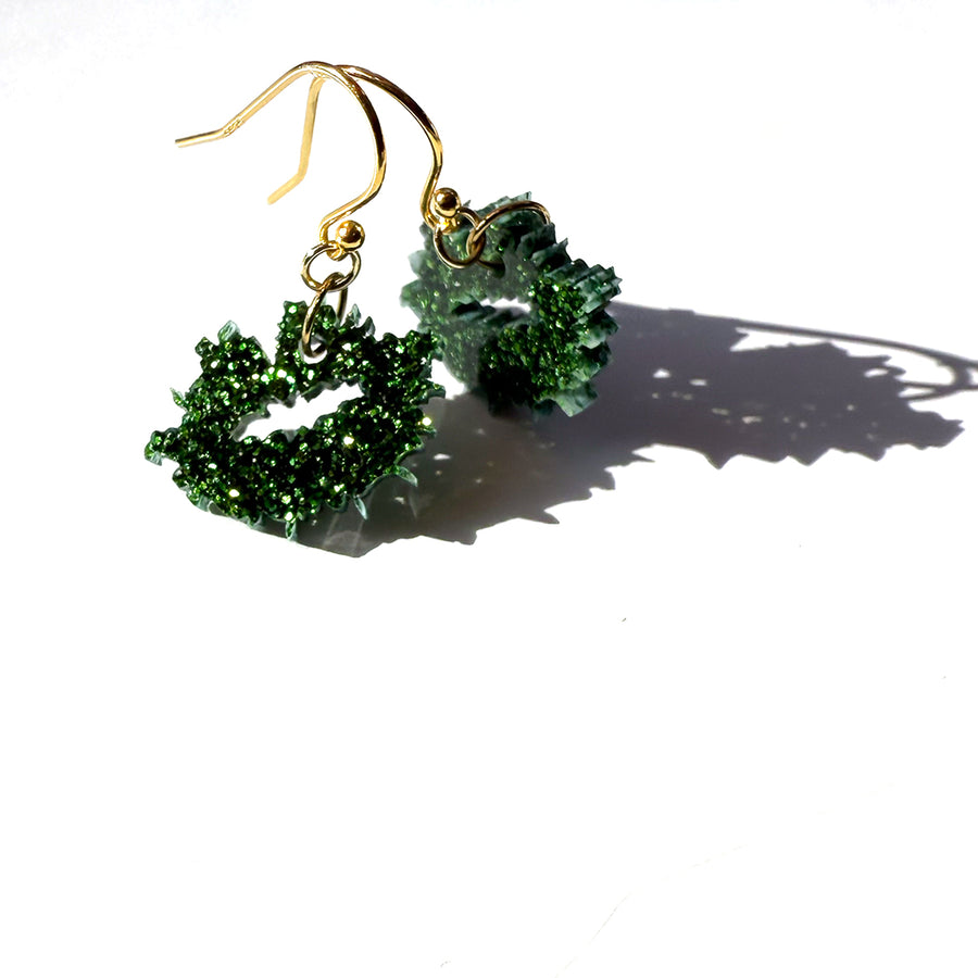 Kiss Of Life - Fish Hook Earrings (glitter acrylic)
