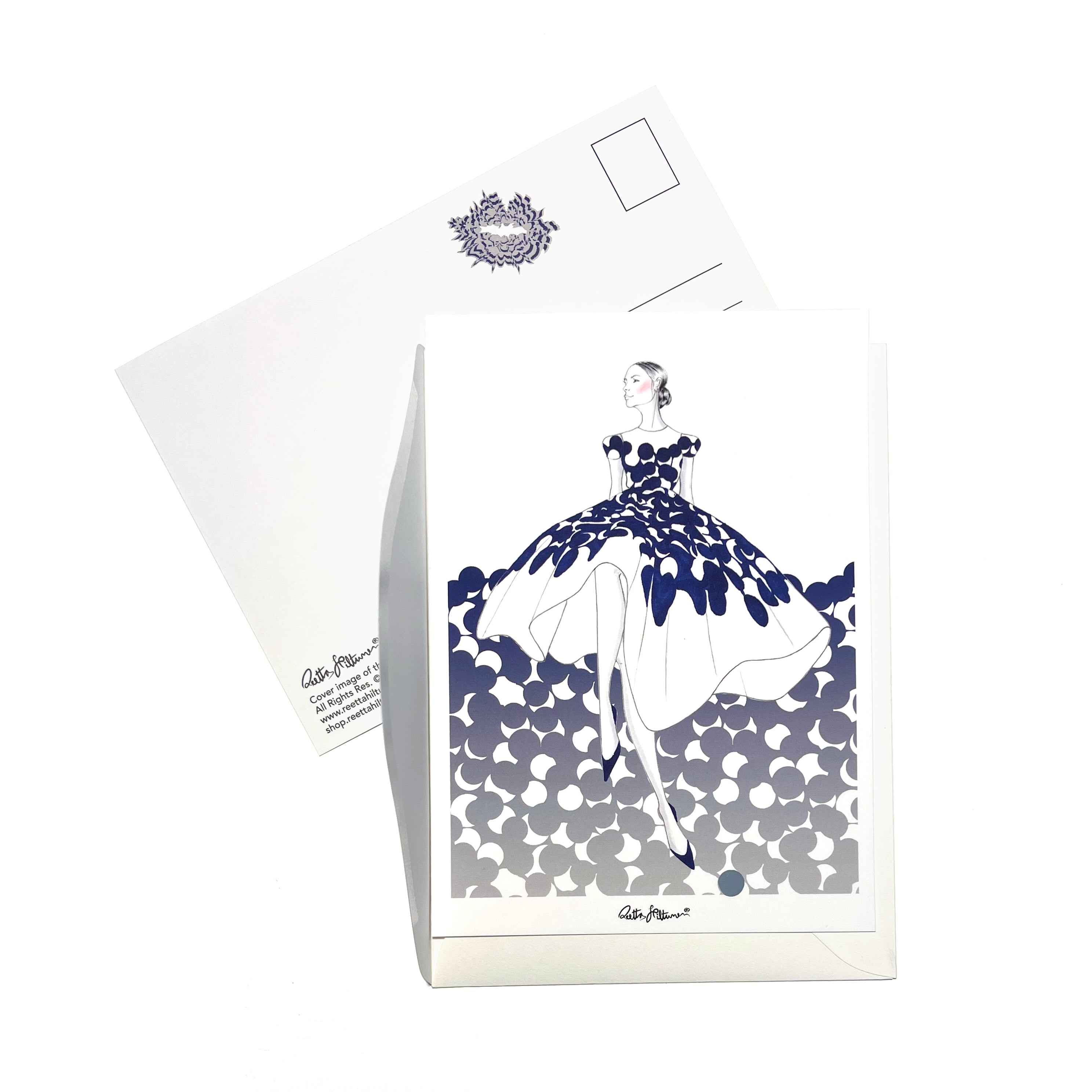 Connect the Dots - art postcard - shop.reettahiltunen.com