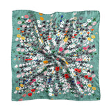 Field of Kisses (layers/turquoise) silk scarf