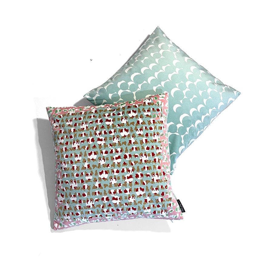 Champion Dots - Legato (turquoise/pink) cushion cover - shop.reettahiltunen.com