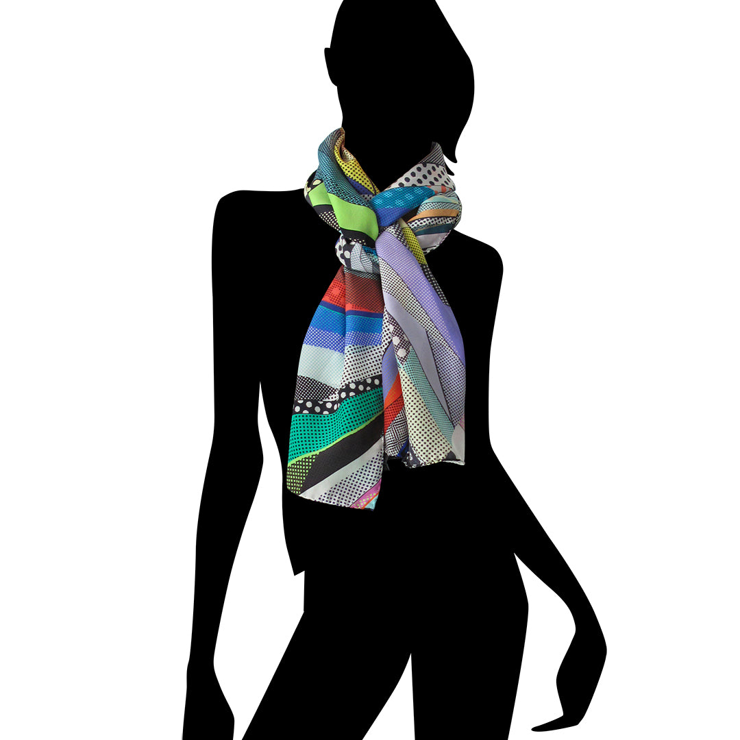 Diamond silk scarf (long) - shop.reettahiltunen.com