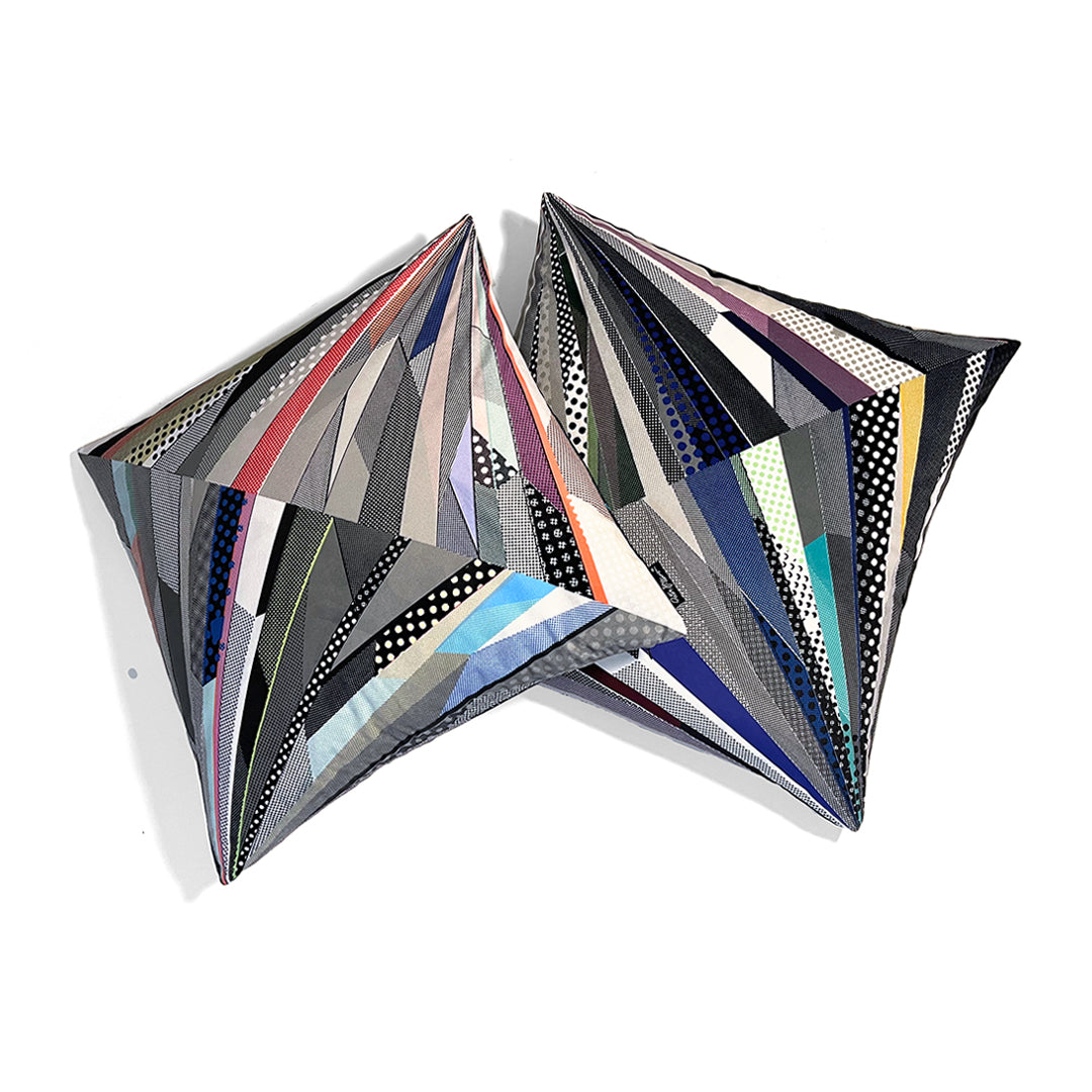 Point Cut #3 (silver) Diamond cushion cover - shop.reettahiltunen.com