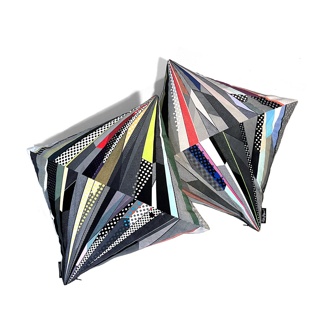 Point Cut  (silver) Diamond cushion covers - shop.reettahiltunen.com