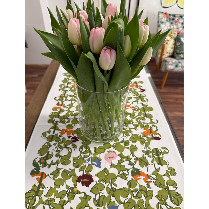 Garden Lips (green) - Table Runner - shop.reettahiltunen.com