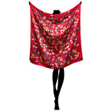 Kiss of Life Silk Scarf (bw-red)