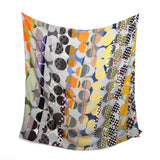 Rhythmic Dots (light blue) wool/silk blend scarf