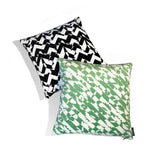 Stripes and Kisses (bk/lightgreen) cushion cover - shop.reettahiltunen.com