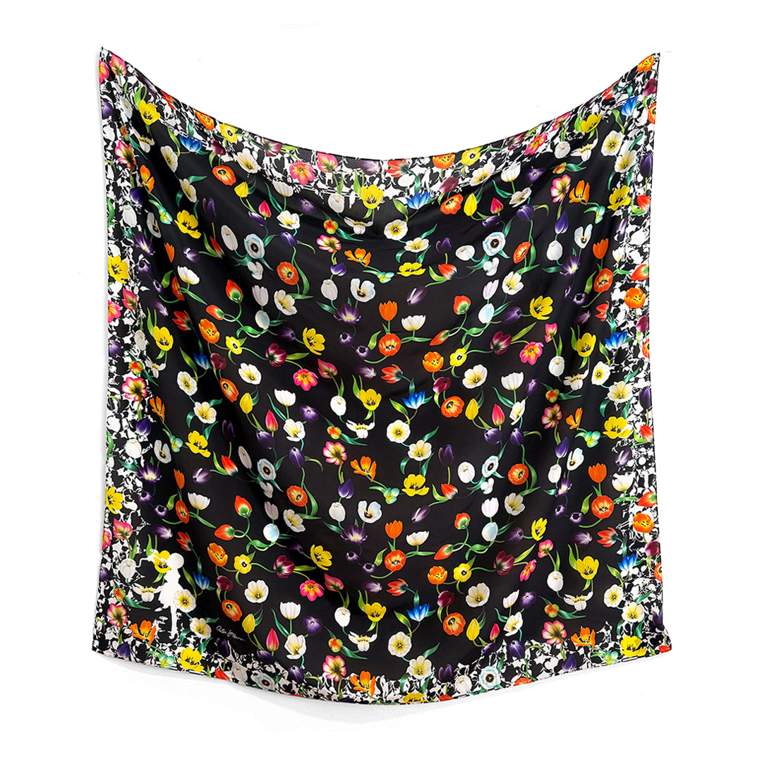 Garden of Life silk scarf - shop.reettahiltunen.com