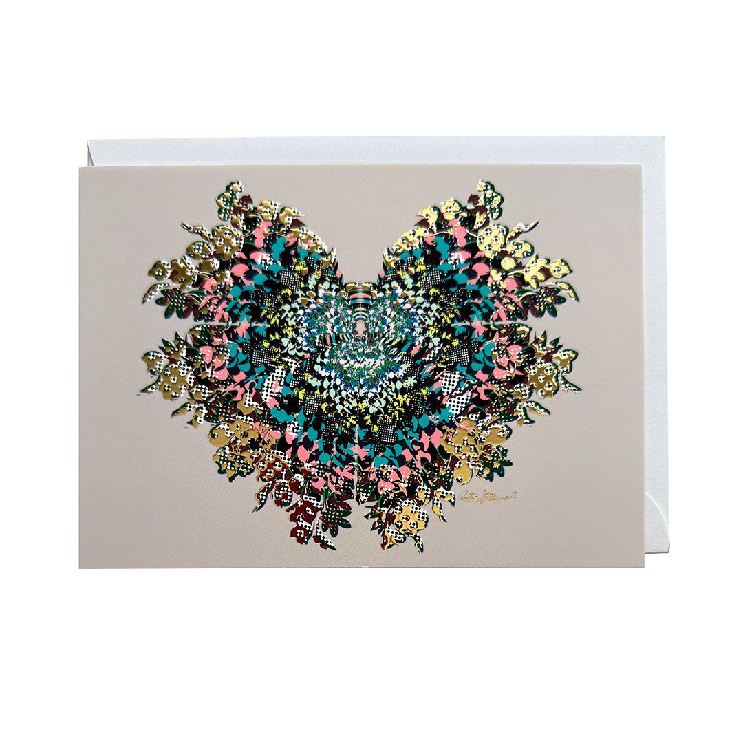 Butterfly Kiss art postcard (dusty) - shop.reettahiltunen.com