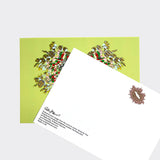 Butterfly Kiss – Art Postcard (Light Yellow, Foil) - shop.reettahiltunen.com