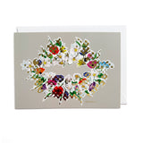 Kiss of Life – Postcard (Floral1, Beige, Foil) - shop.reettahiltunen.com