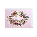 Kiss Of Life art postcard (lightlilac/floral1-foil) - shop.reettahiltunen.com
