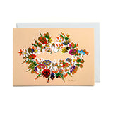 Kiss of Life – Postcard (Floral1, Light Orange, Foil) - shop.reettahiltunen.com