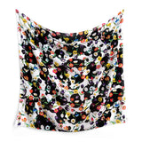 The Spiral of Life (black/white) silk scarf - shop.reettahiltunen.com
