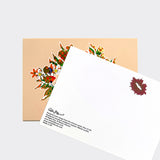 Kiss of Life – Postcard (Floral1, Light Orange, Foil) - shop.reettahiltunen.com