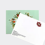 Kiss of Life – Postcard (Floral1, Mint Green, Foil) - shop.reettahiltunen.com