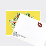 Kiss of Life – Postcard (Floral1, Yellow, Foil) - shop.reettahiltunen.com