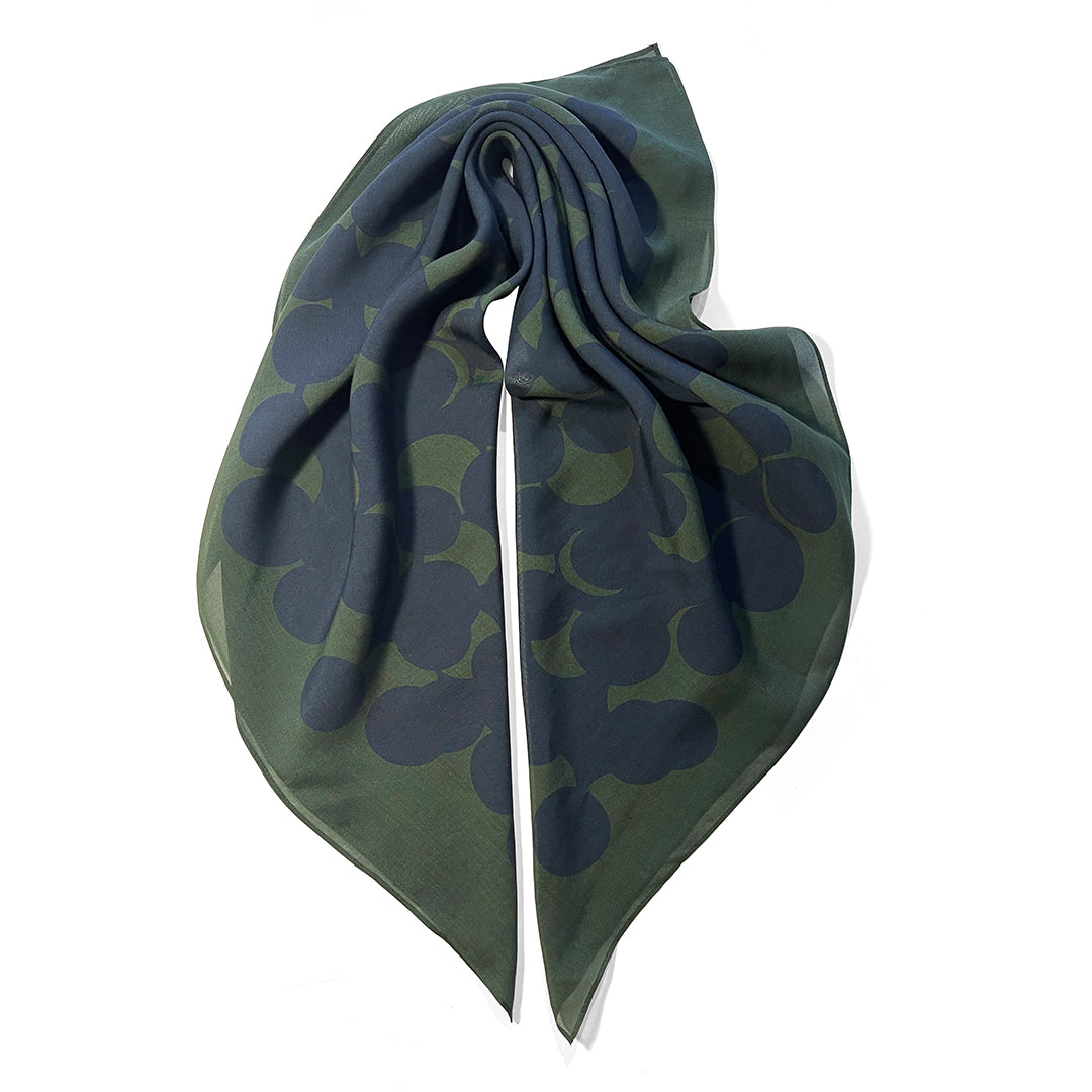 Dots Unisolo (blue/black) silk modal scarf - shop.reettahiltunen.com