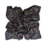 All The Eyes On Me (black) - Large Silk Scarf - shop.reettahiltunen.com