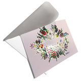 Art Postcard - Air-Kiss (light lilac-foil-floral1) - shop.reettahiltunen.com