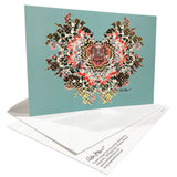 Art Postcard - Butterfly Kiss (turquoise blue) - shop.reettahiltunen.com