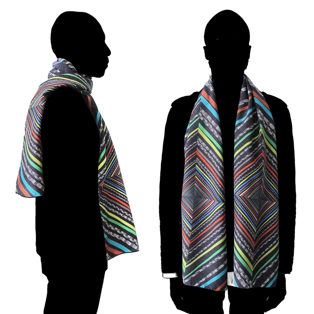 Can Can - Long Silk Scarf - shop.reettahiltunen.com