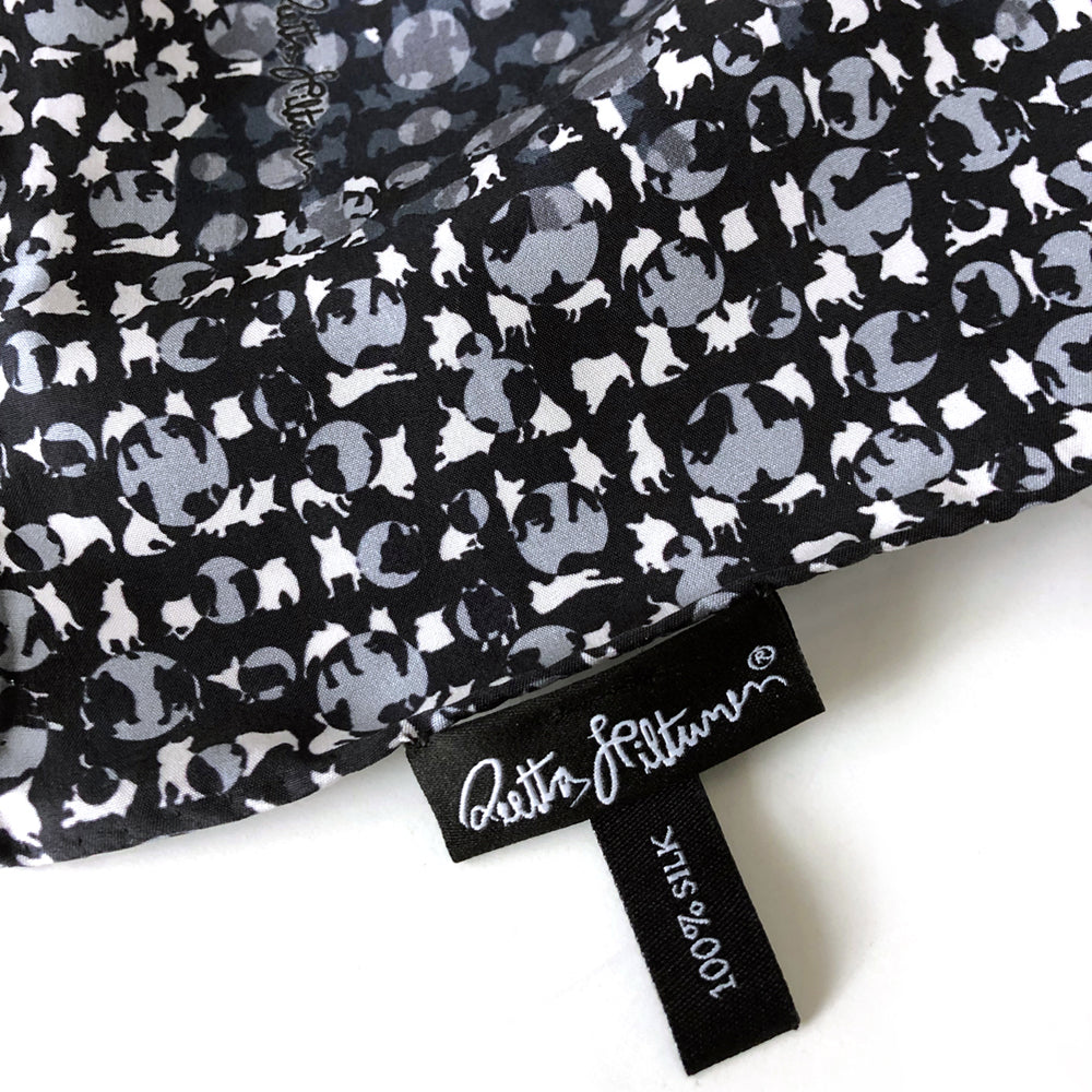 Champions (blue) - Silk Scarf - shop.reettahiltunen.com