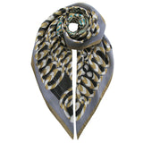 Hoop Hoop Hurray! (gold/silver) - Silk Scarf - shop.reettahiltunen.com
