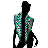 Hoop Hoop Hurray! (green) - Silk Scarf - shop.reettahiltunen.com