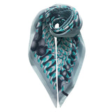 Hoop Hoop Hurray! (light blue) - Silk Scarf - shop.reettahiltunen.com