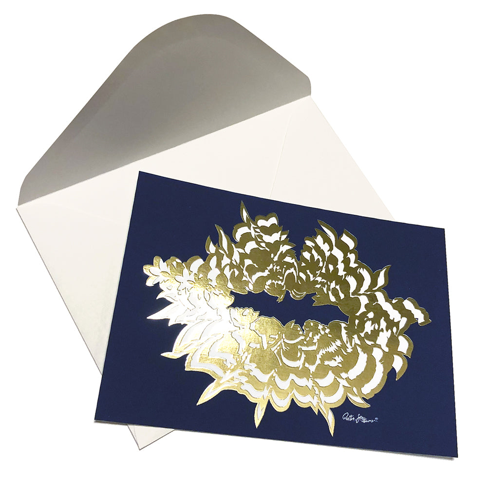 Air-Kiss (bluewhite-foil) postcard by Reetta Hiltunen