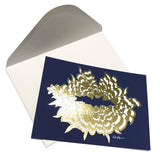 Air-Kiss (bluewhite-foil) postcard by Reetta Hiltunen