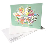 Art Postcard - Air-Kiss (green-foil-floral4) - shop.reettahiltunen.com