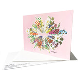 Art Postcard - Air-Kiss (pink-foil-floral4) - shop.reettahiltunen.com