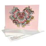 Art Postcard - Butterfly Kiss (pink) - shop.reettahiltunen.com