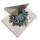 Art Postcard - Butterfly Kiss (dusty-pink) - shop.reettahiltunen.com