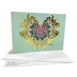 Art Postcard - Butterfly Kiss (turquoise green) - shop.reettahiltunen.com