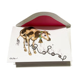 Cash Cow art greeting card by Reetta Hiltunen
