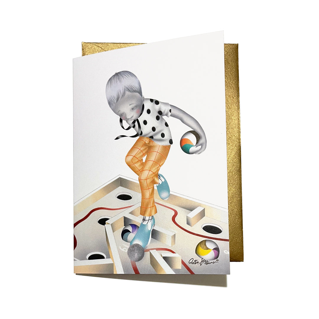 Clever art greeting card by Reetta Hiltunen