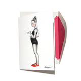 Yeah But No But art greeting card by Reetta Hiltunen