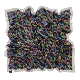 Labyrinth (silver border) - Silk Scarf - shop.reettahiltunen.com