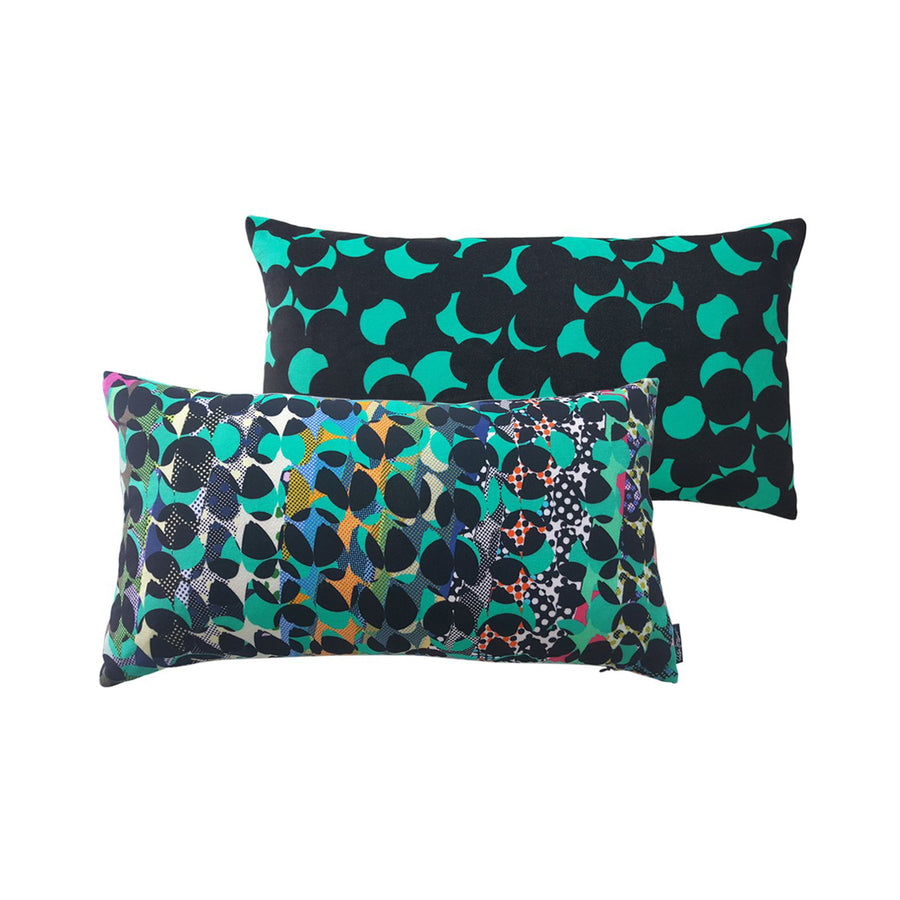 Floral Dots (black/blue) - Cushion Cover - shop.reettahiltunen.com